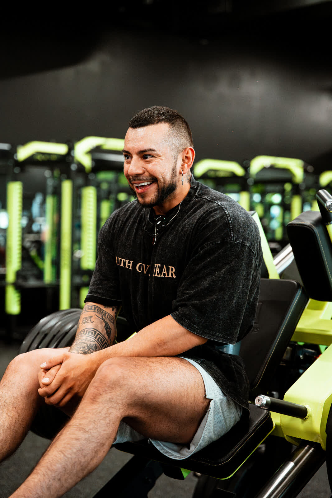 Athlete resting between sets at Elevation Fitness DMV
